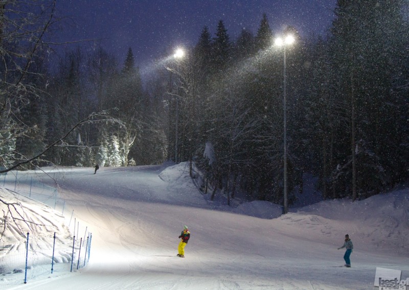 Ночной сноубординг