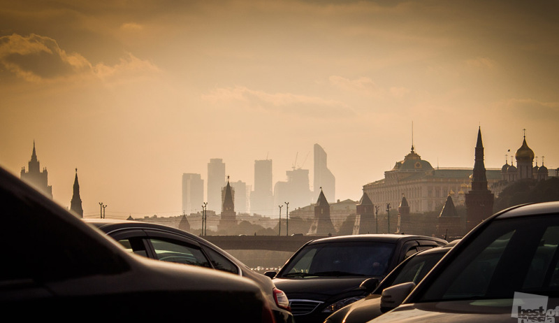 Smoggy Moscow Skyline