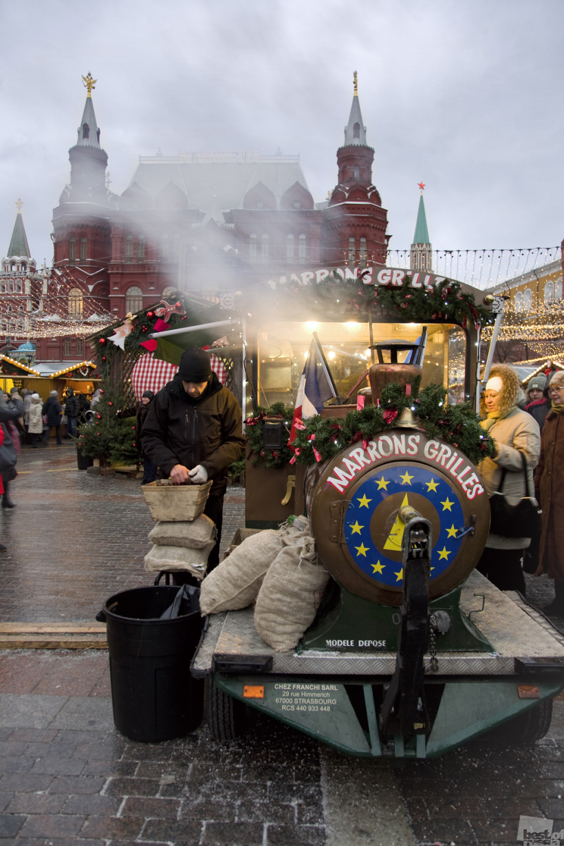 Москва новогодняя. Каштаны французские.