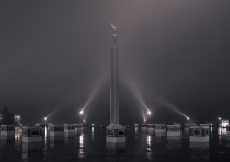 Площадь Славы в тумане
