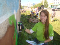 Участница конкурса-граффити