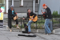 Уличные музыканты.