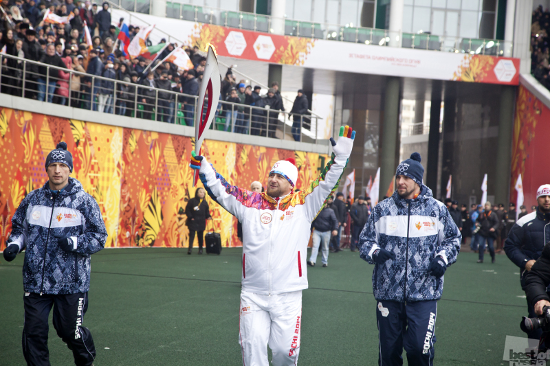 Олимпийский огонь в Чеченской Республике