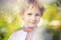 The boy in Russian national costume