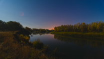 Река Урал и ночные краски