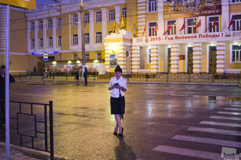 На репетиции парада