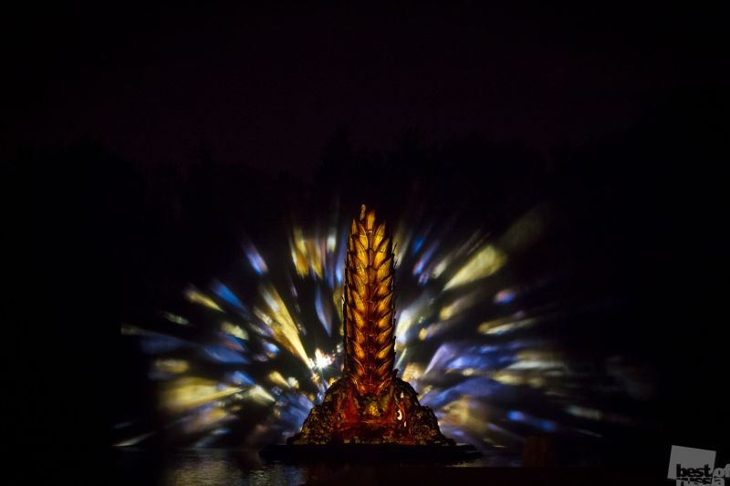 Арт-инсталляция на фонтане Золотой колос