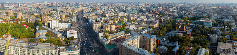 Панорамный вид на Москву.