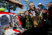 Ветеран на Театральной площади 9 мая 2015 года