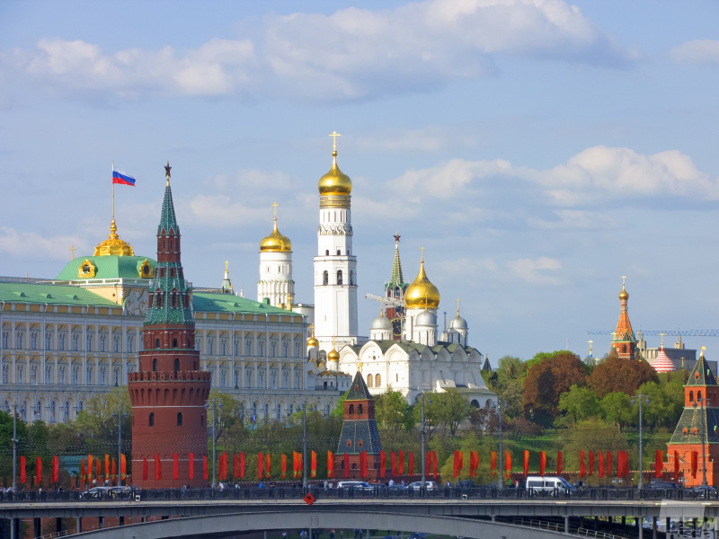 View of the Kremlin from the Patriarchal bridge. Moscow
