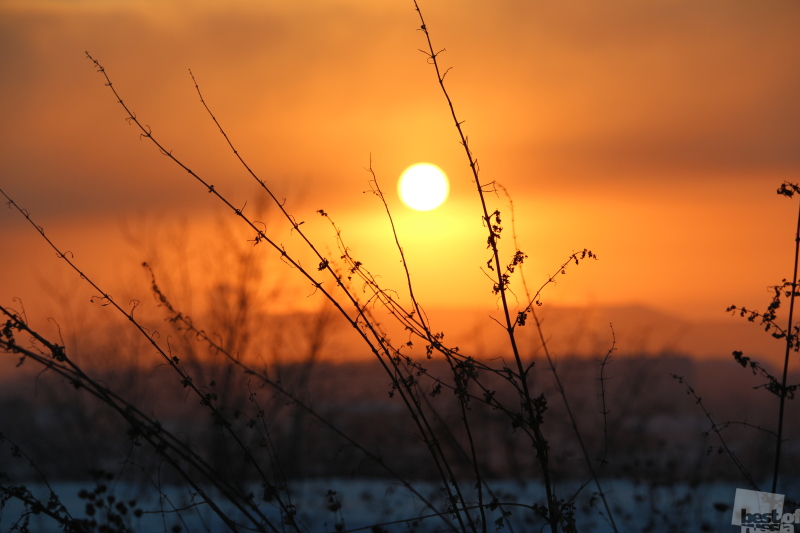 Зимний закат Сибири