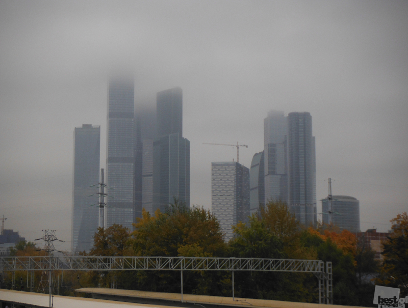 Москва-сити в тумане