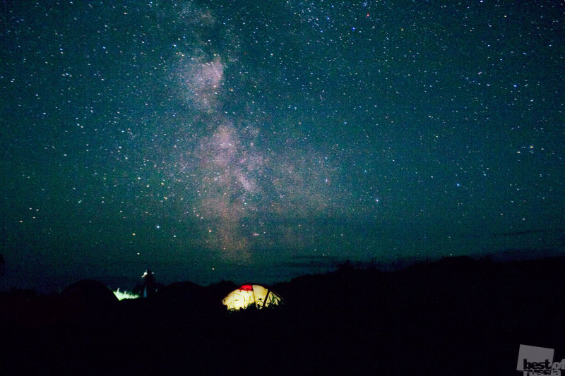 Звёздная ночь на Толуде, Камчатка