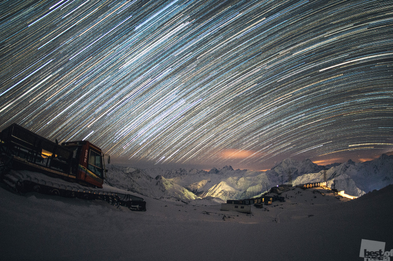 Ночное небо на Эльбрусе