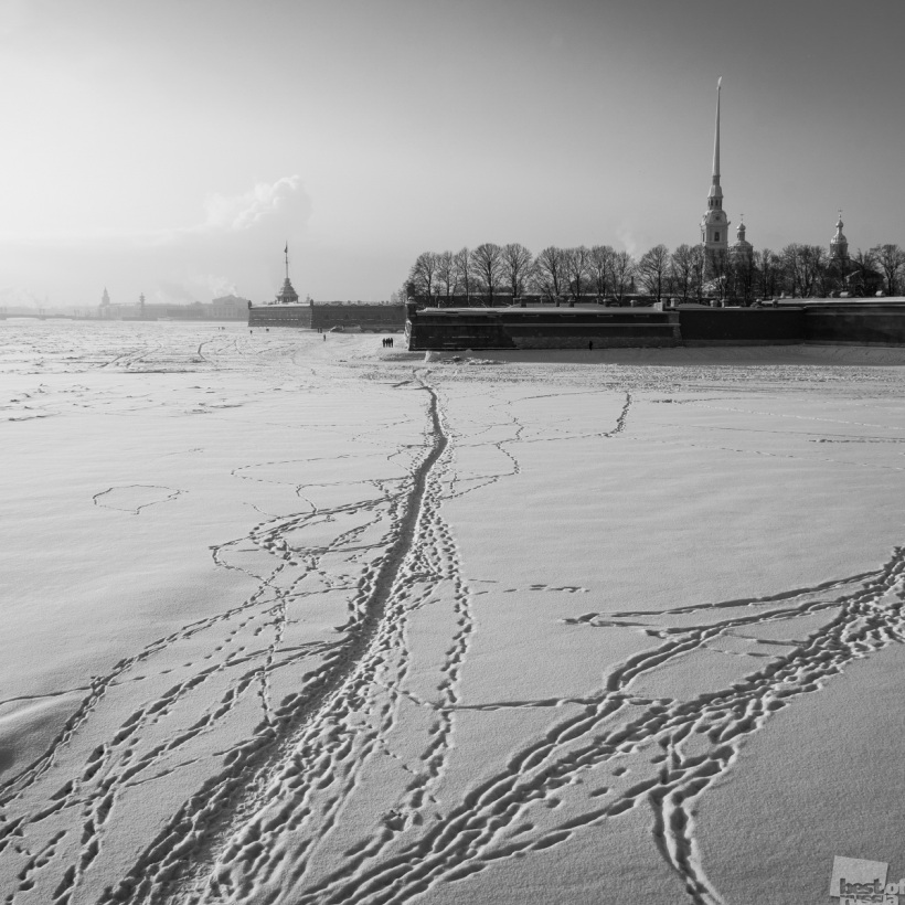 Дорога на остров Заячий.