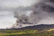 Пирокластический поток на склоне Ключевского вулкана