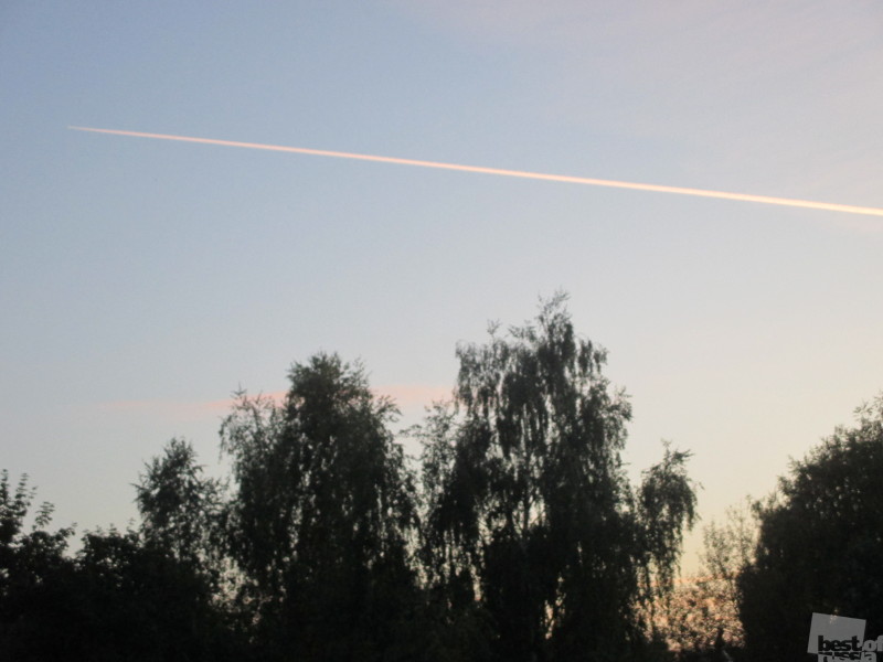 Самолет на закате