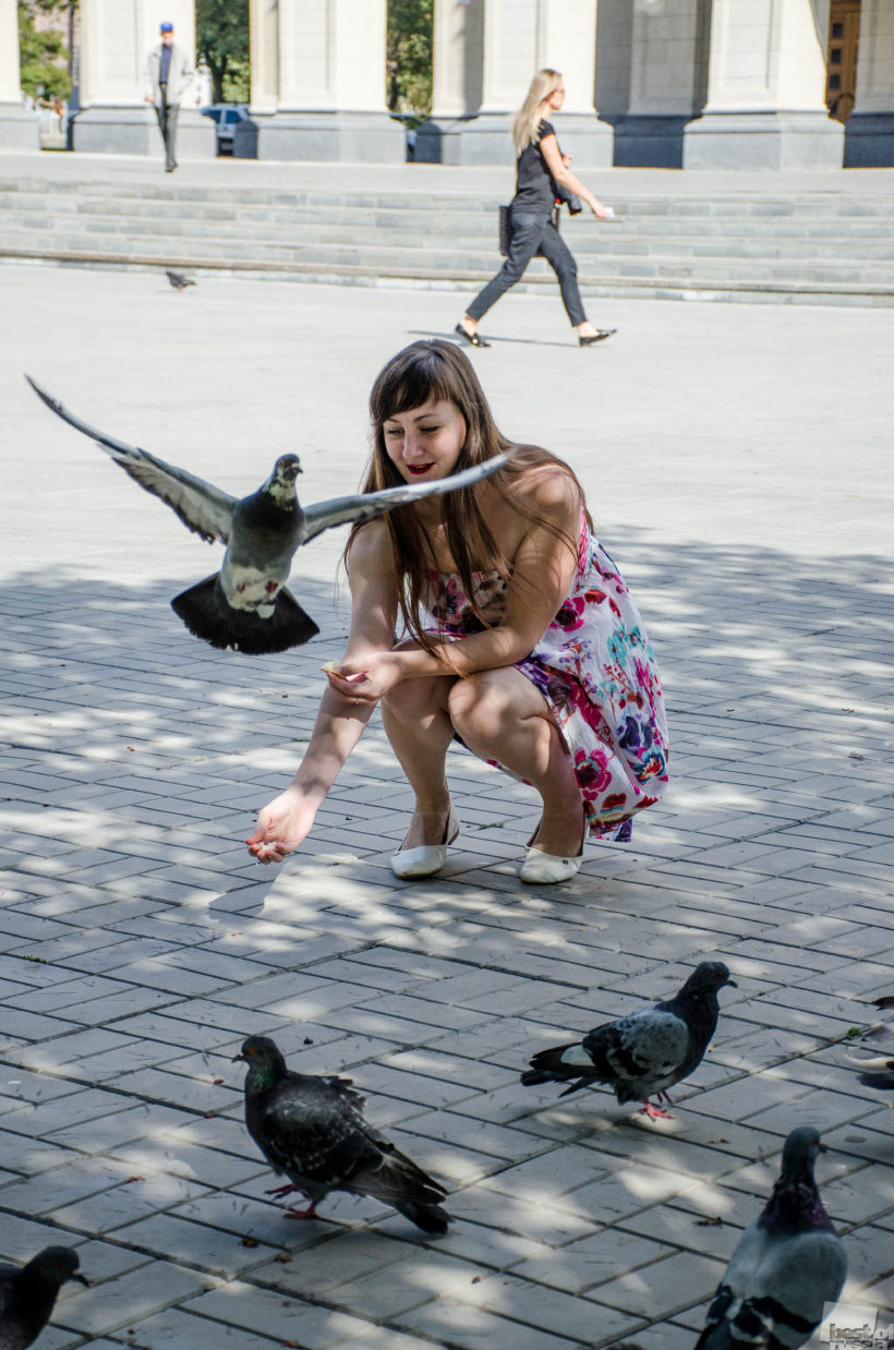 Next to the Opera theatre of Novosibirsk