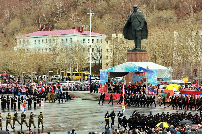 Парад Победы в Петропавловске-Камчатском.