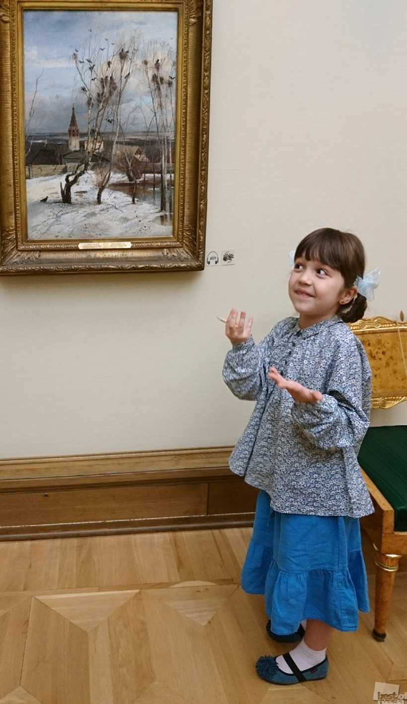 Юный экскурсовод в Третьяковской Галерее