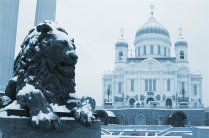 Зима в Москве.