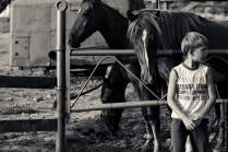 Ребенок и кони