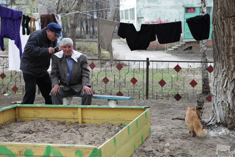 Стрижка во дворе