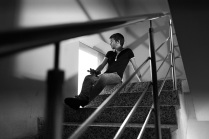 На лестнице