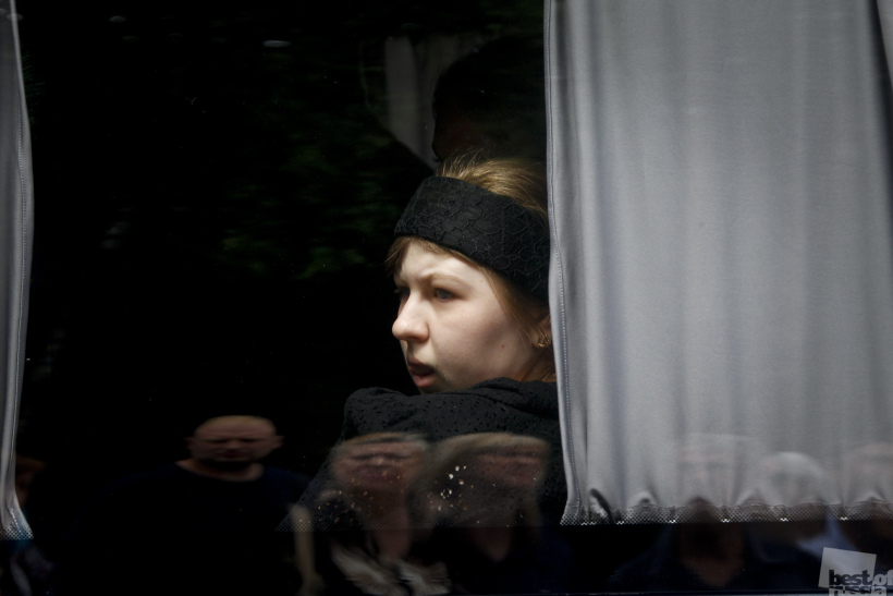 Похороны Ю.Буданова. Дочь.